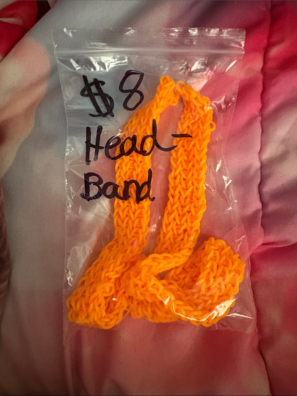 Bright Orange Crochet Headband for Women